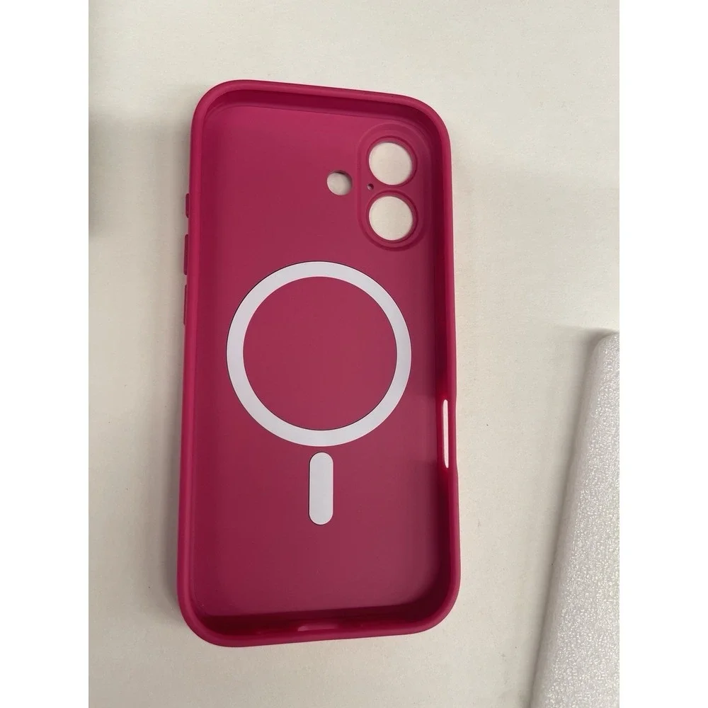 iPhone 17 Magnetic Phone Case Hot Pink Matte Slim Shockproof‎ Protective Cover